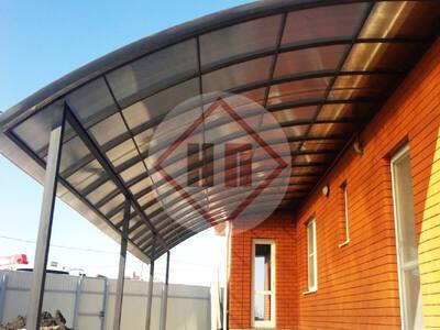 навес с примыканием к дому