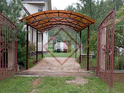 арочный навес для транспорта