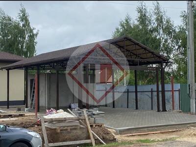 навес из ондулина для дачи