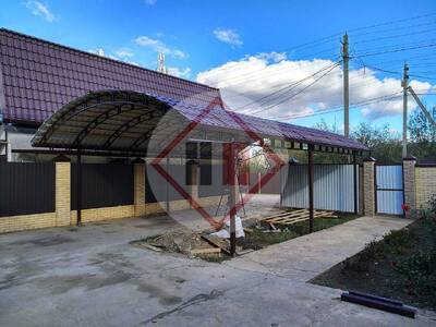 арочный стальной навес с металлочерепицей