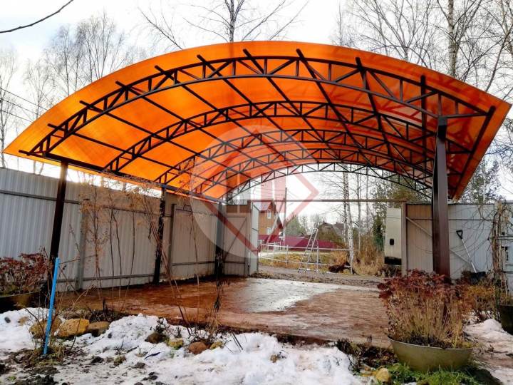 навес арочный для автотранспорта