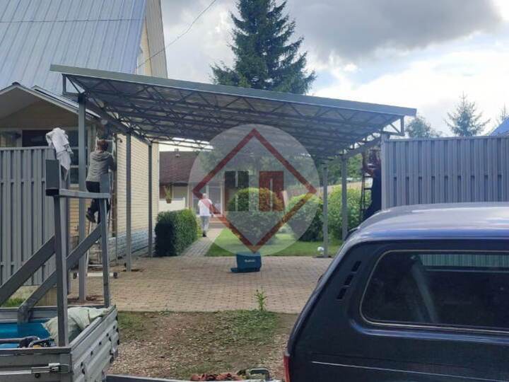 навес односкатный прямой