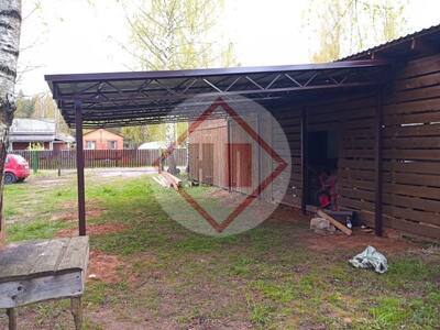 односкатный навес с профлистом