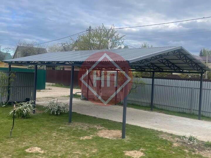 большой навес для загородного дома