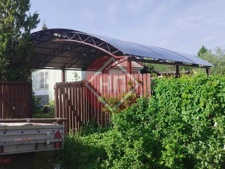 дачный навес из поликарбоната сотового