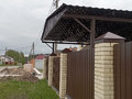навес с двускатной кровлей