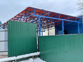 навес с прямой кровлей из сотового поликарбоната